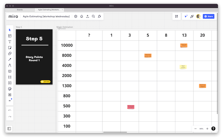 Agile Magic Estimation Workshop template preview
