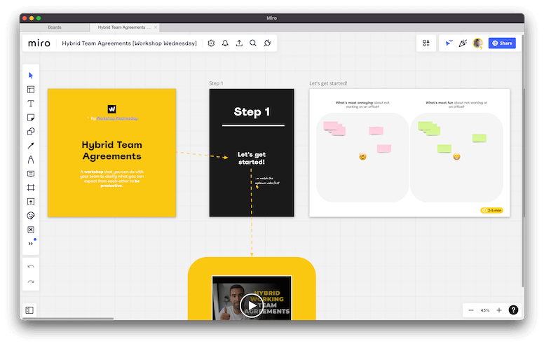 Hybrid Team Agreements Workshop template preview