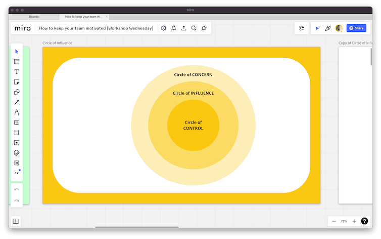 Team Motivation Retrospective template preview