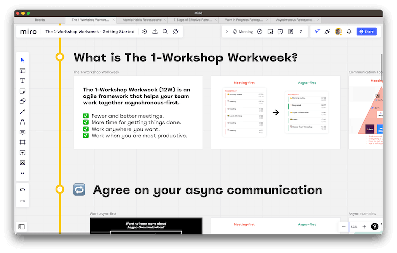 The 1-Workshop Workweek — Getting Started template preview
